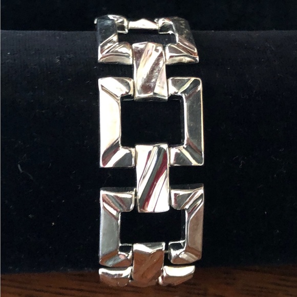 $98 Estate Bracelet Sterling Silver Marked 925 Italy 28.2 grams - Picture 4 of 7